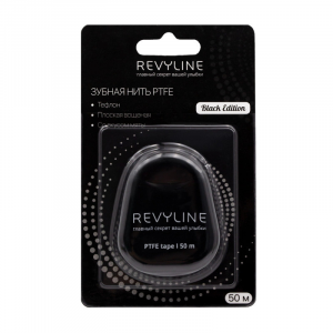 доп. изображение Зубная нить Revyline PTFE Black Edition, мятная вощеная, 50 м